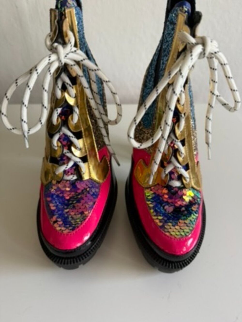 Cape Robbin Sequin Glitter Platform Boots, NWOT Size 6.5 - Picture 5 of 9